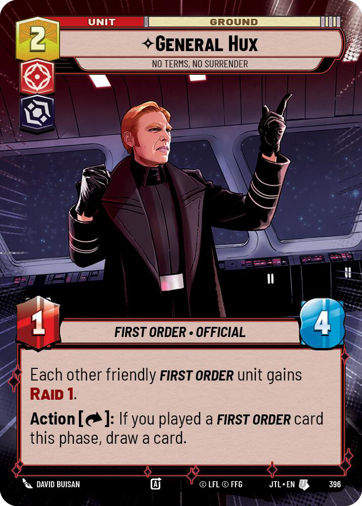 General Hux, No Terms, No Surrender, Jump to Lightspeed Card Art