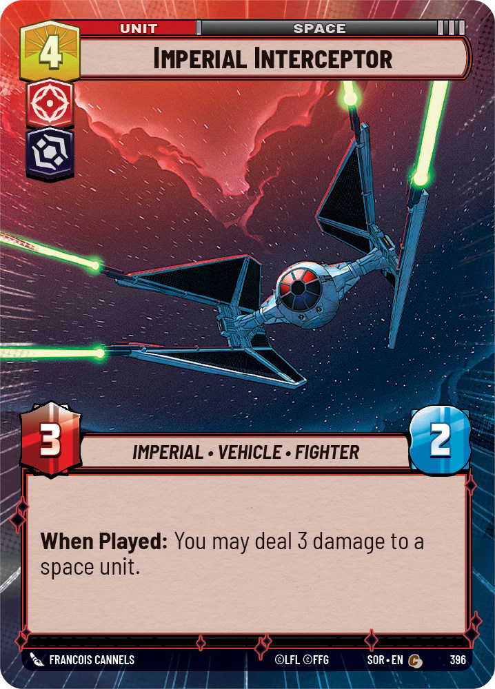 Imperial Interceptor, Spark of Rebellion Card Art