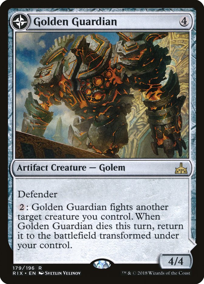 Golden Guardian // Gold-Forge Garrison, Rivals of ixalan Card Art