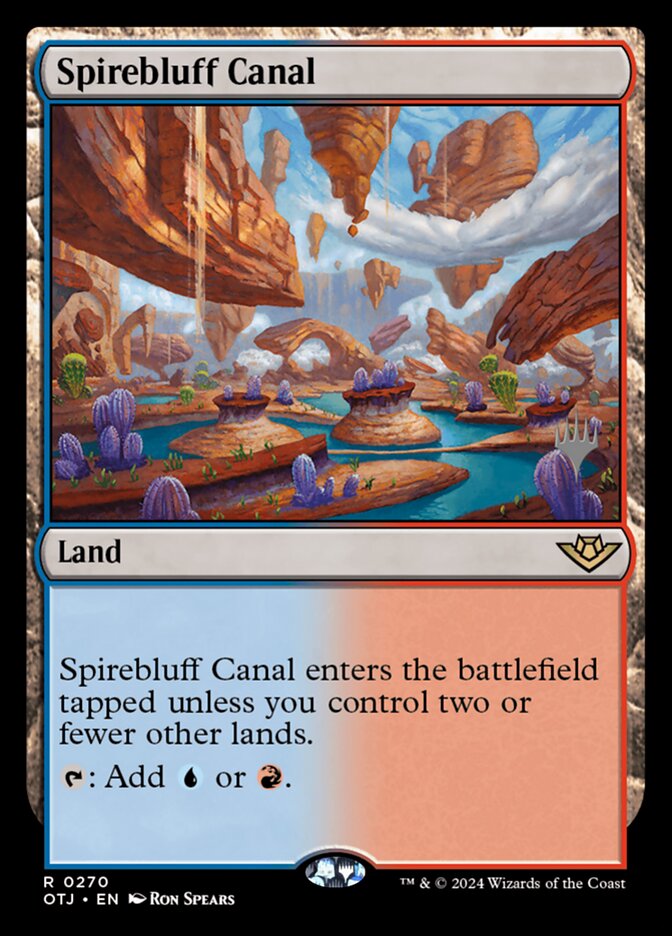 Spirebluff Canal, Outlaws Of Thunder Junction Promos Card Art