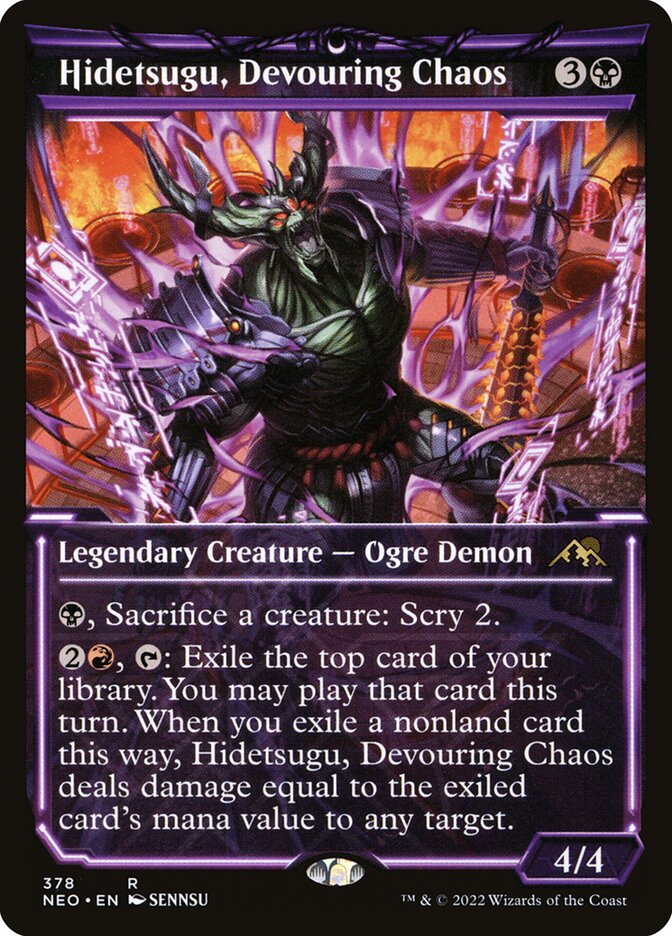 Hidetsugu, Devouring Chaos, Kamigawa: neon dynasty Card Art