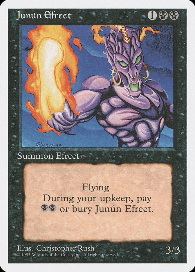 Junún Efreet, Fourth edition Card Art