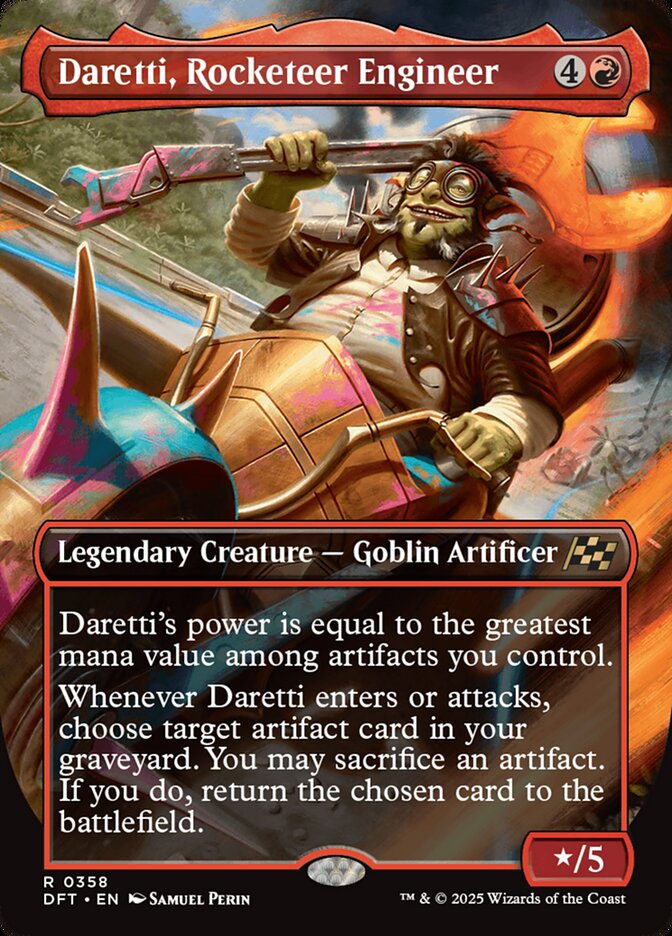 Daretti, Rocketeer Engineer, Aetherdrift Card Art
