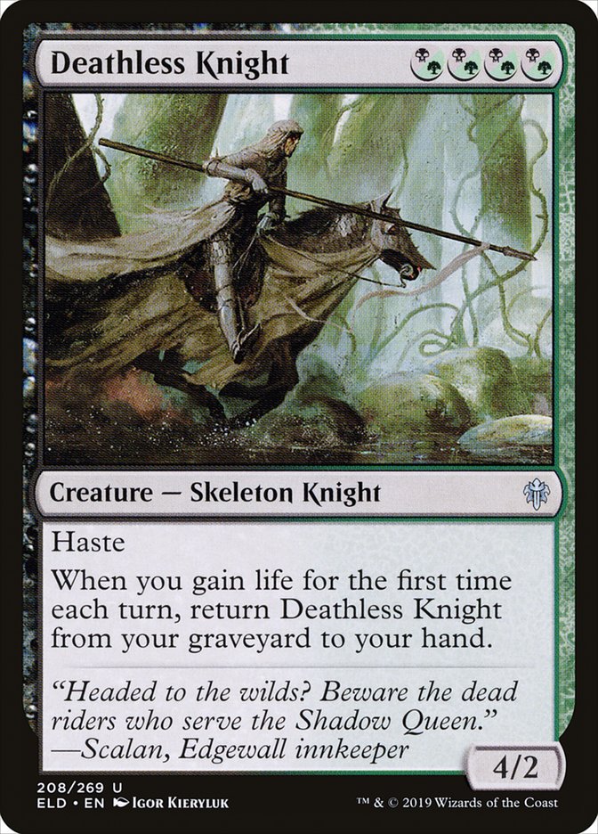 Deathless Knight, Throne of eldraine Card Art