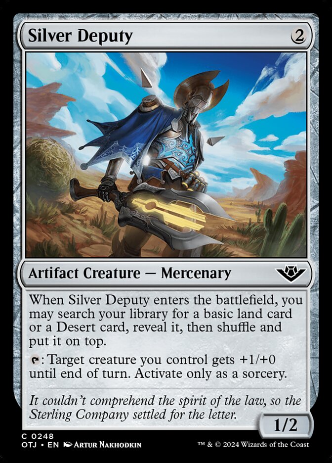 Silver Deputy, Outlaws of thunder junction Card Art