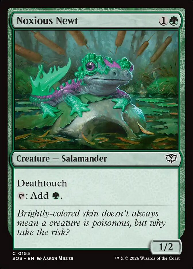 Noxious Newt, Secrets Of Strixhaven Card Art
