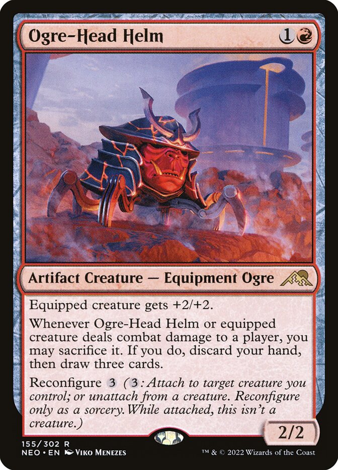 Ogre-Head Helm, Kamigawa: Neon Dynasty Card Art