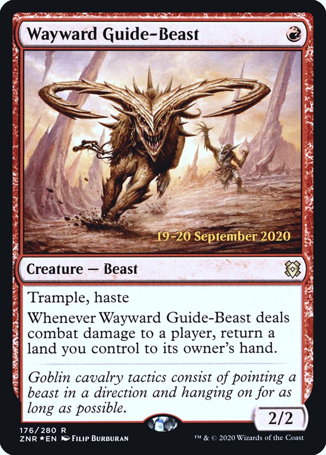 Wayward Guide-Beast, Zendikar rising promos Card Art