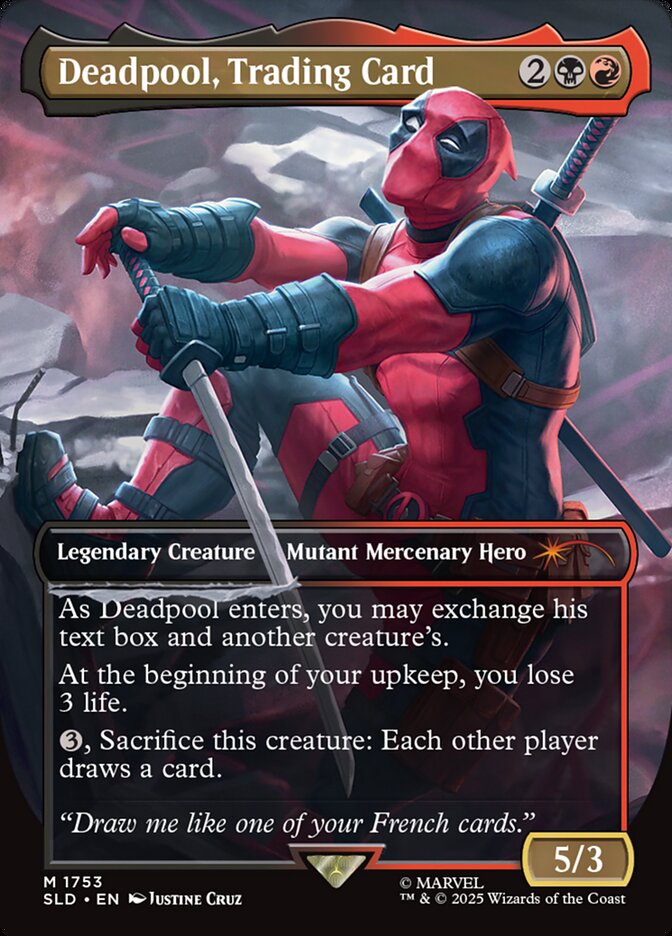 Deadpool, Trading Card, Secret Lair Drop Card Art