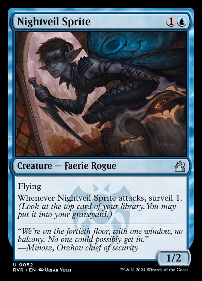 Nightveil Sprite, Ravnica remastered Card Art