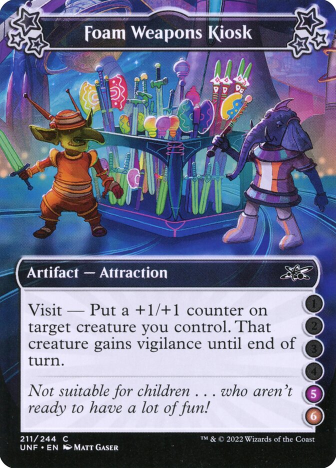 Foam Weapons Kiosk, Unfinity Card Art