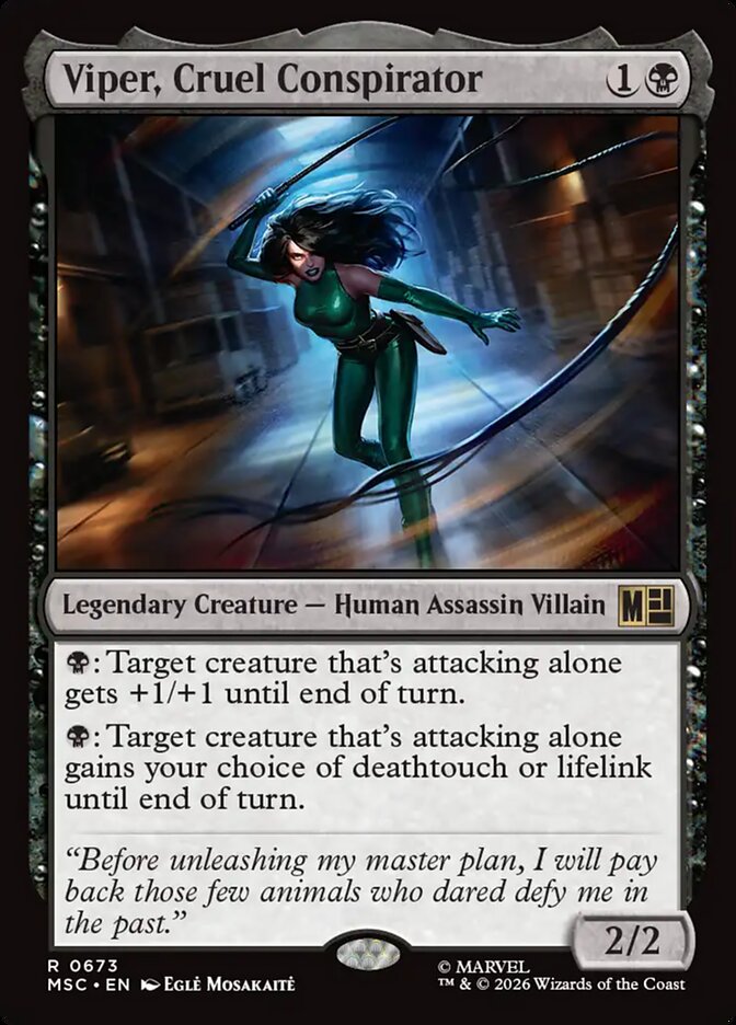 Viper, Cruel Conspirator, Marvel Super Heroes Commander Card Art