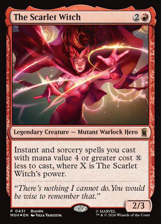 The Scarlet Witch, Marvel Super Heroes Card Art