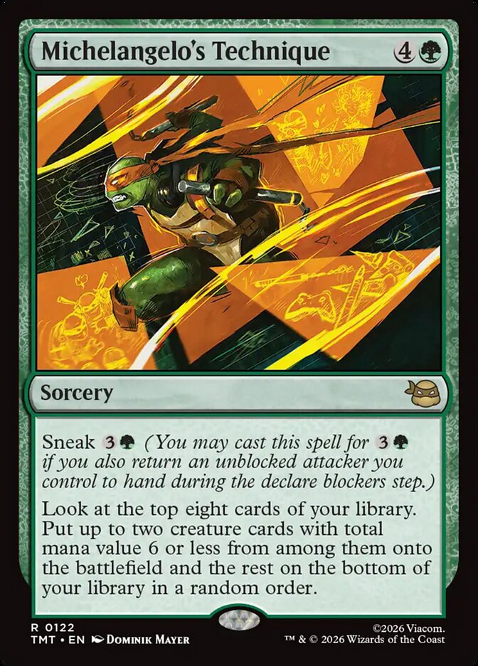 Michelangelo's Technique, Teenage Mutant Ninja Turtles Card Art