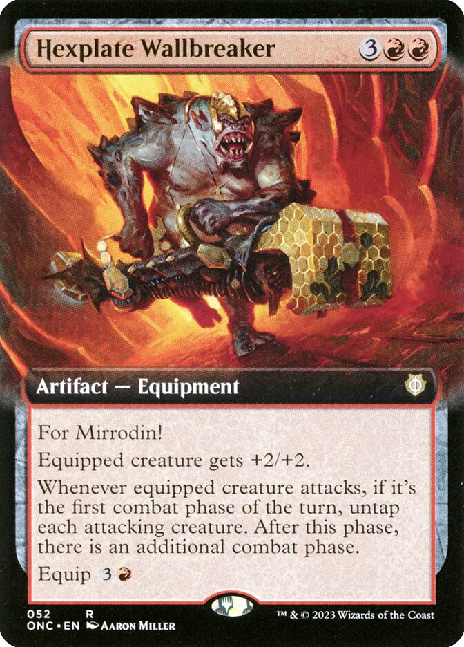 Hexplate Wallbreaker, Phyrexia: All Will Be One Commander Card Art