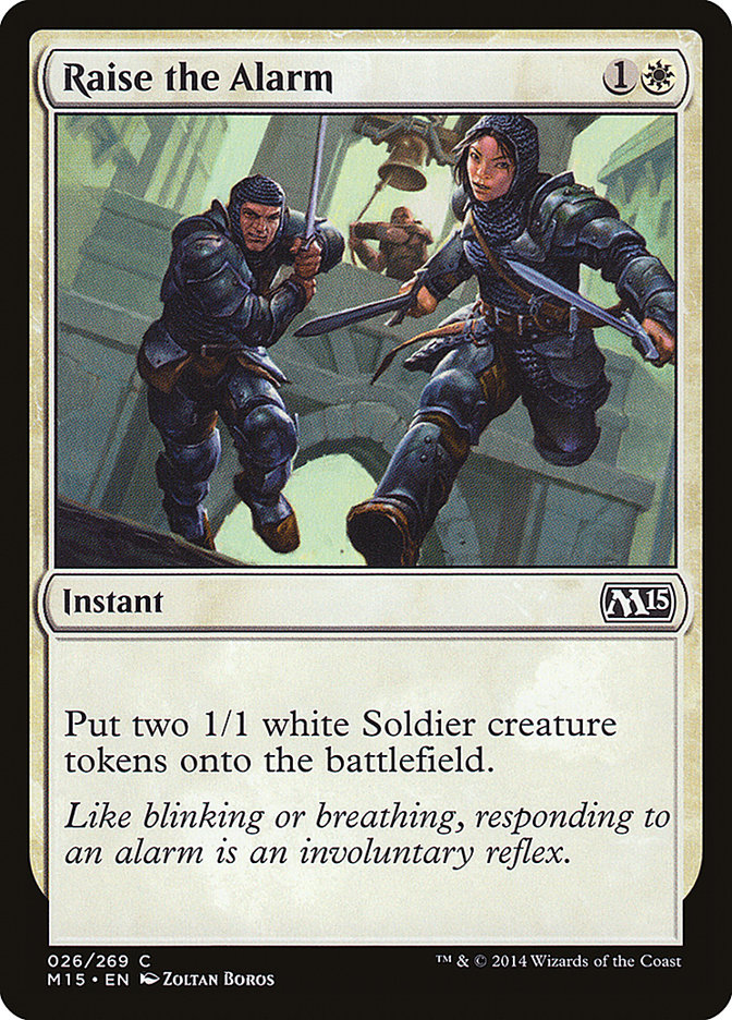 Raise the Alarm, Magic 2015 Card Art