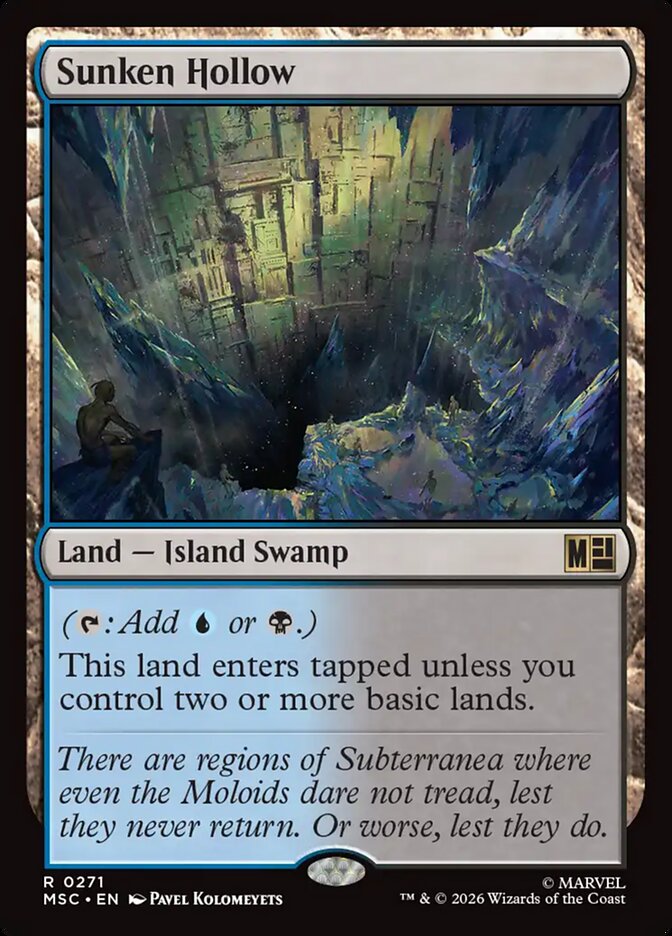 Sunken Hollow, Marvel Super Heroes Commander Card Art