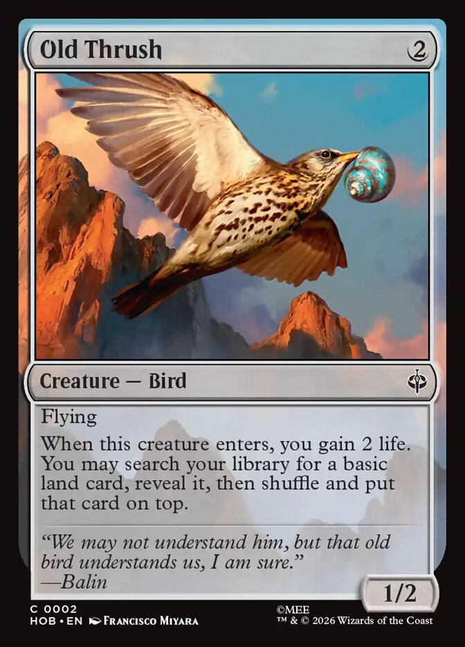 Old Thrush, The Hobbit Card Art