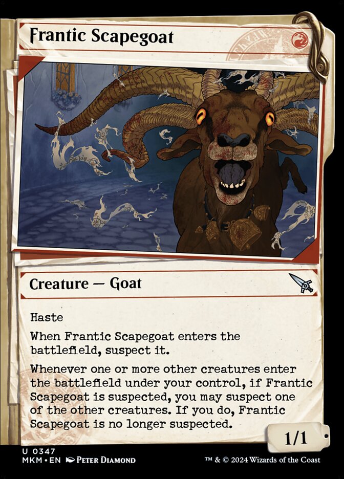 Frantic Scapegoat, Murders At Karlov Manor Card Art