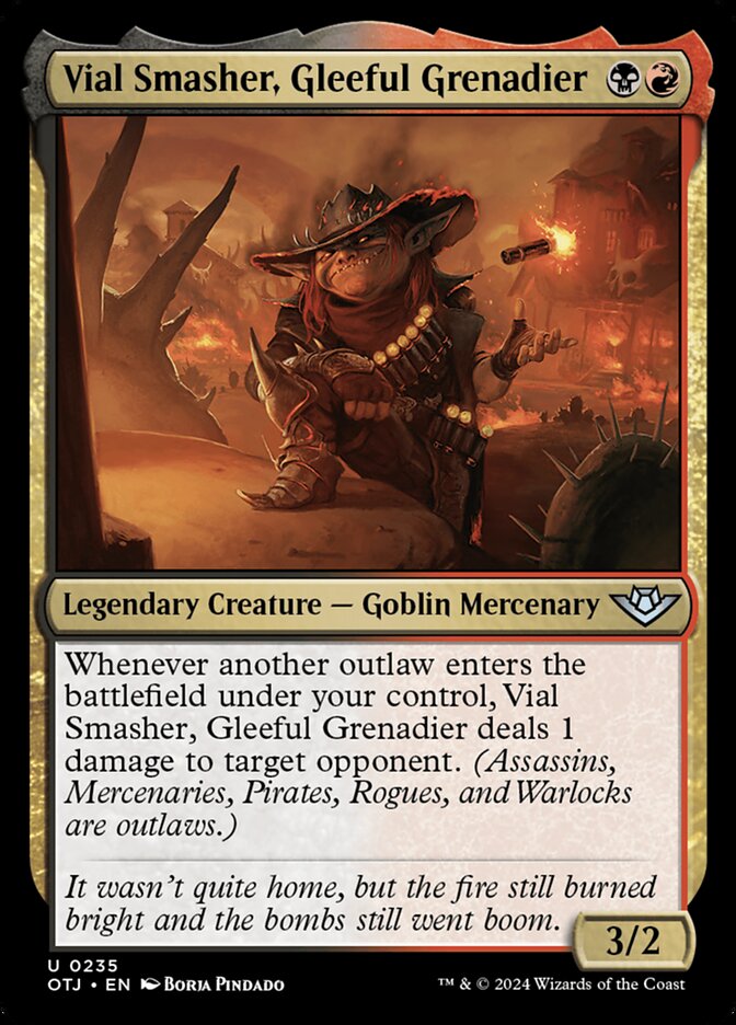 Vial Smasher, Gleeful Grenadier, Outlaws of thunder junction Card Art