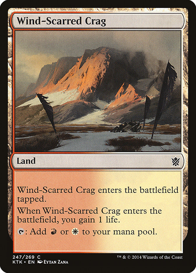 Wind-Scarred Crag, Khans Of Tarkir Card Art