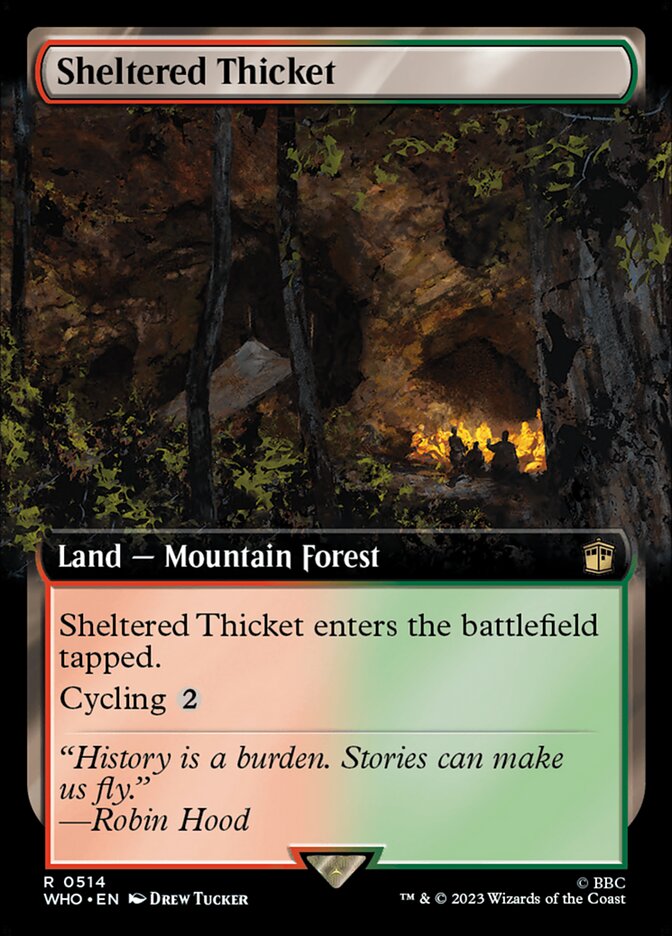 Sheltered Thicket, Doctor who Card Art