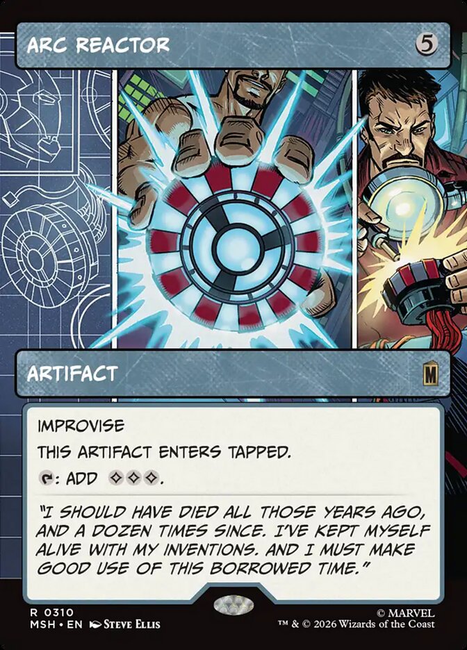 Arc Reactor, Marvel Super Heroes Card Art
