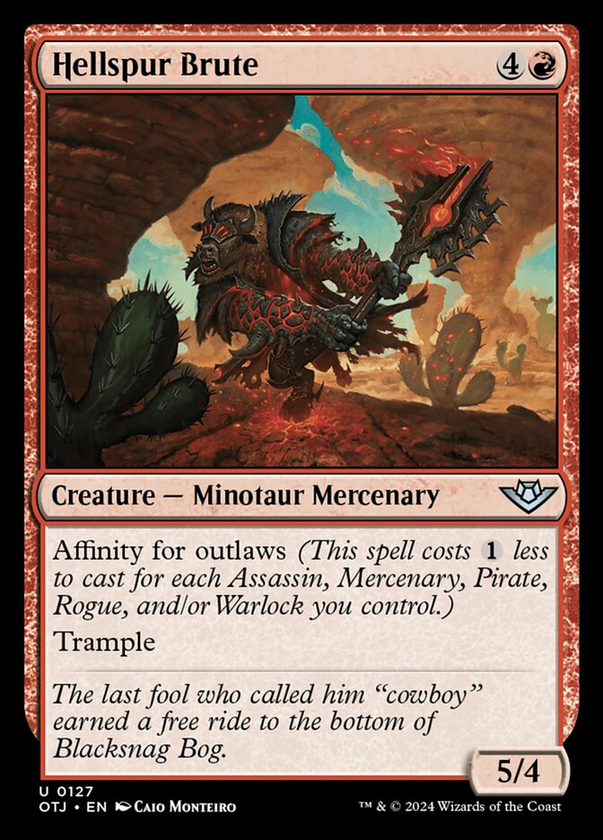 Hellspur Brute, Outlaws of thunder junction Card Art