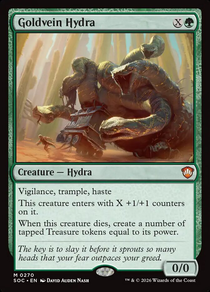 Goldvein Hydra, Secrets Of Strixhaven Commander Card Art