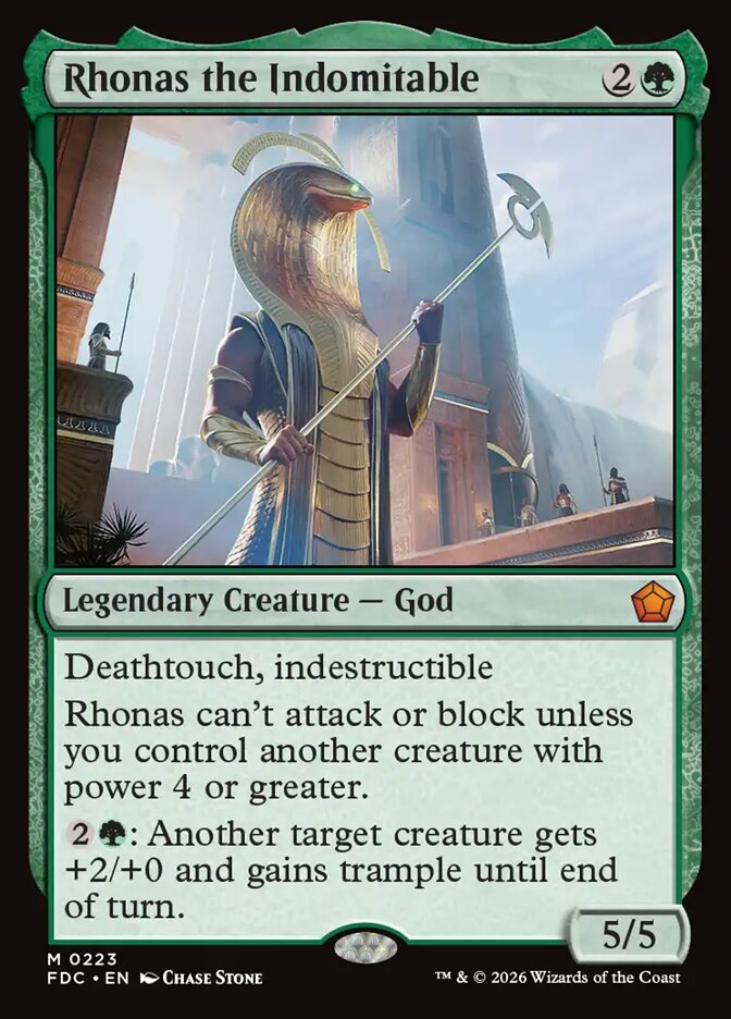 Rhonas the Indomitable, Foundations Commander Card Art