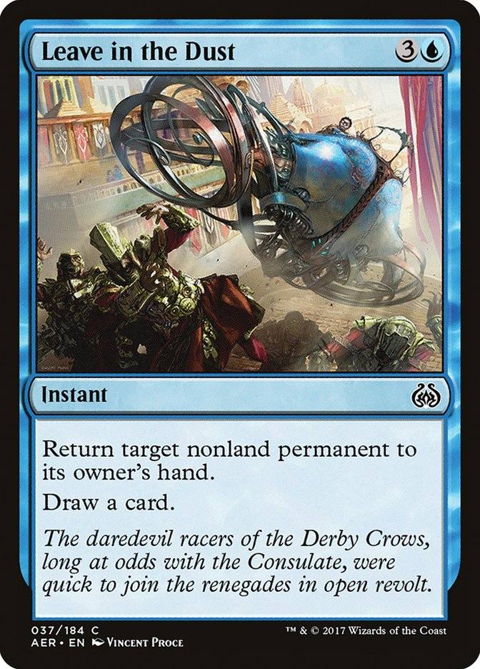 Leave in the Dust, Aether revolt Card Art
