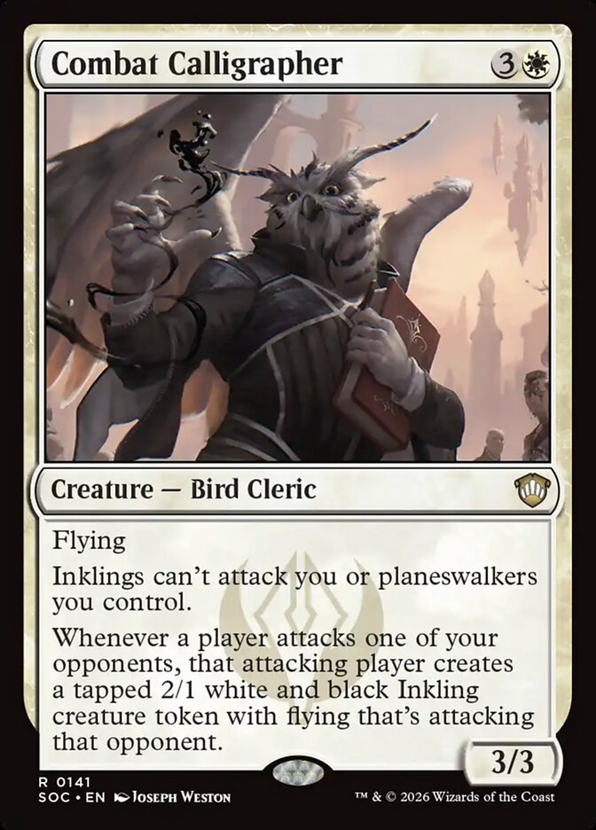 Combat Calligrapher, Secrets Of Strixhaven Commander Card Art