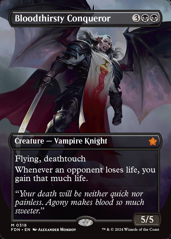 Bloodthirsty Conqueror, Foundations Card Art
