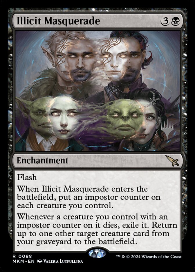 Illicit Masquerade, Murders at karlov manor promos Card Art
