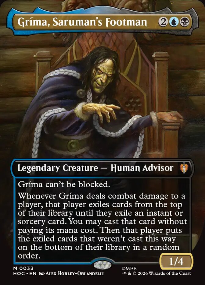 Gríma, Saruman's Footman, The Hobbit Eternal Card Art