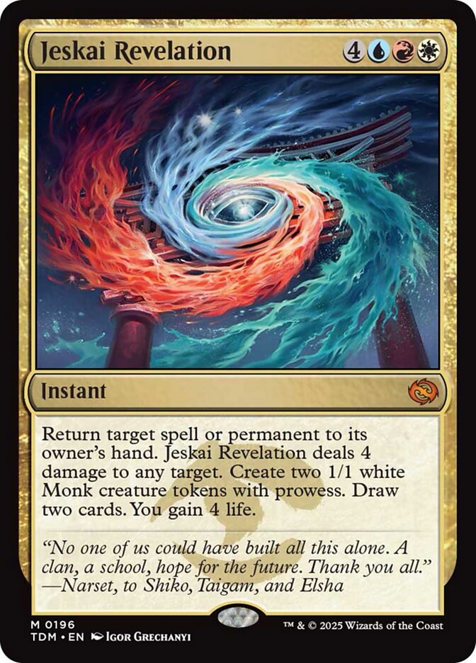 Jeskai Revelation, Tarkir: dragonstorm Card Art
