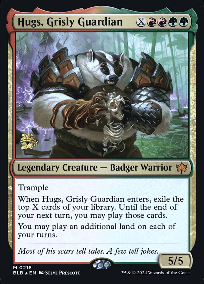 Hugs, Grisly Guardian, Bloomburrow promos Card Art