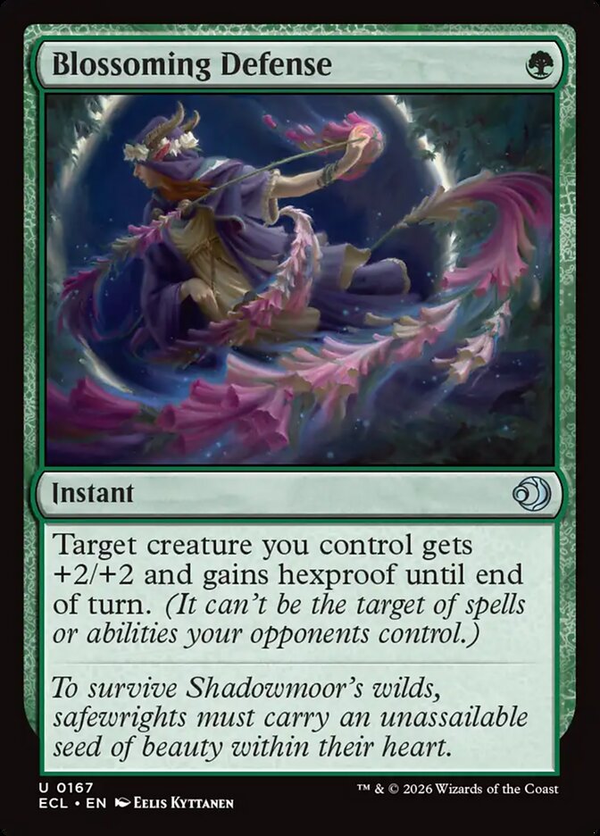 Blossoming Defense, Lorwyn Eclipsed Card Art