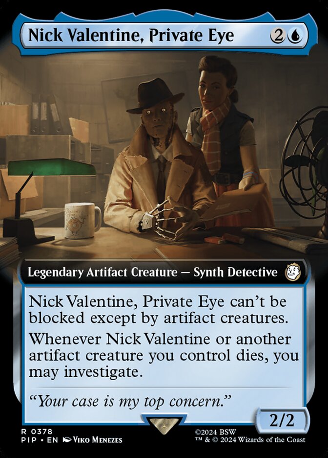 Nick Valentine, Private Eye, Fallout Card Art