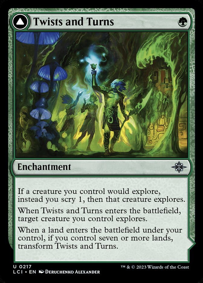 Twists and Turns // Mycoid Maze, The lost caverns of ixalan Card Art