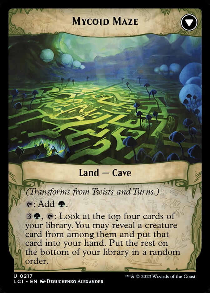 Twists and Turns // Mycoid Maze, The lost caverns of ixalan Card Art