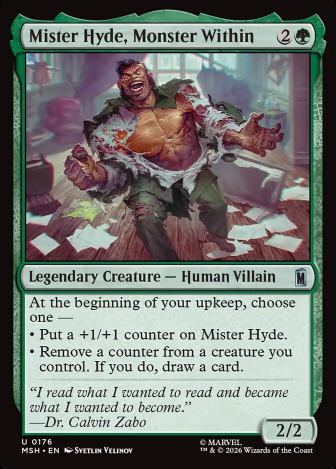 Mister Hyde, Monster Within, Marvel Super Heroes Card Art