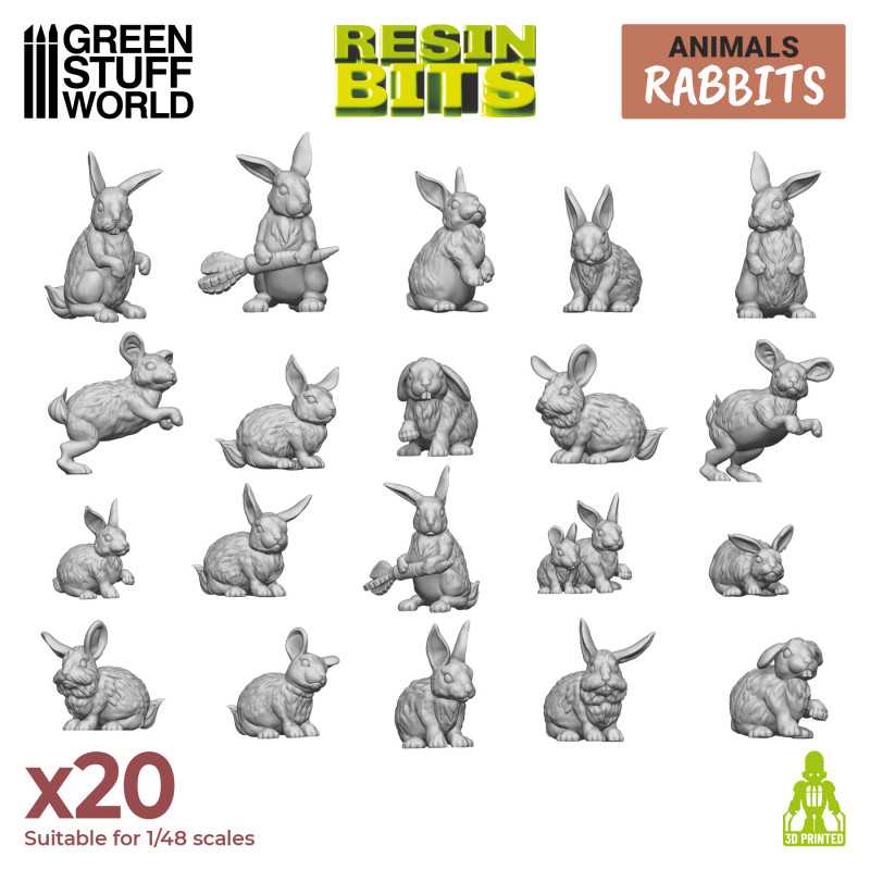Green Stuff World - 20 Rabbits