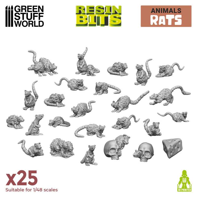 Green Stuff World - 25 Small Rats