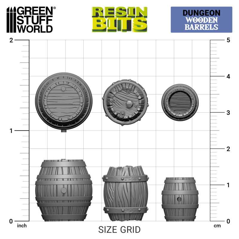 Green Stuff World - 14 Wooden Barrels