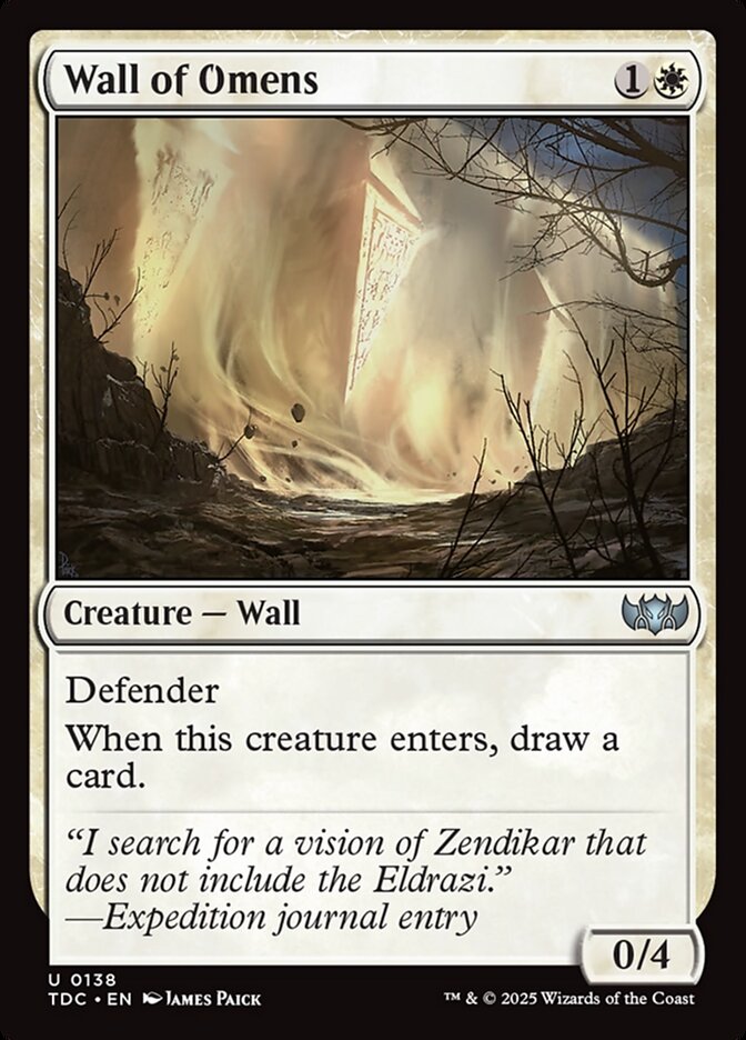 Wall of Omens, Tarkir: Dragonstorm Commander Card Art