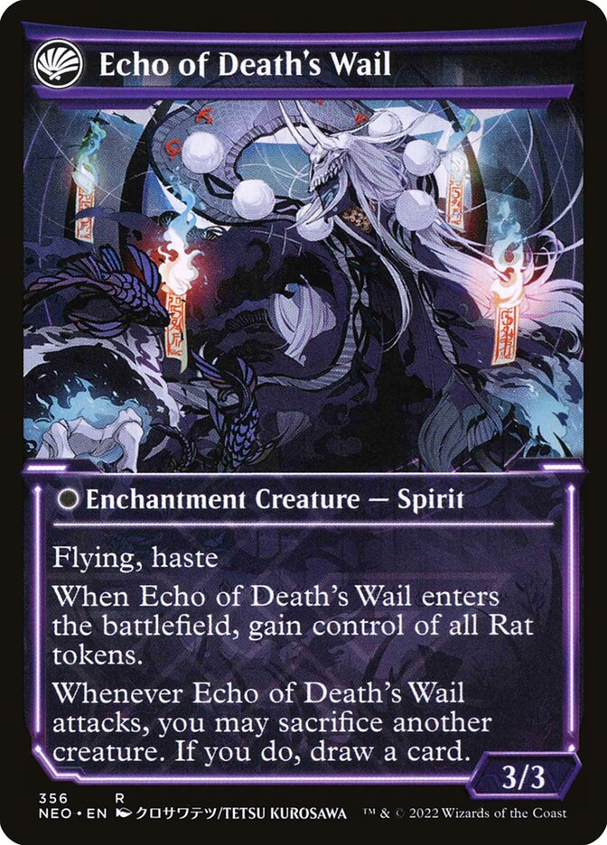 Tribute to Horobi // Echo of Death's Wail, Kamigawa: neon dynasty Card Art