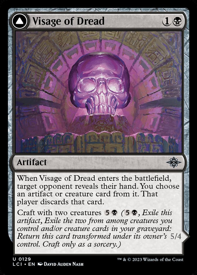 Visage of Dread // Dread Osseosaur, The lost caverns of ixalan Card Art