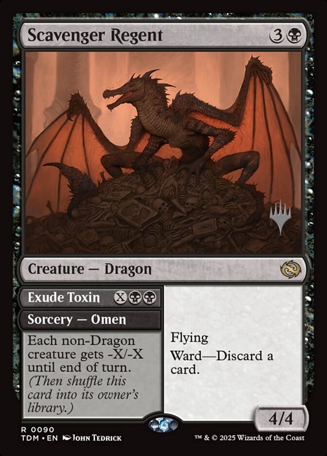 Scavenger Regent // Exude Toxin, Tarkir: Dragonstorm Promos Card Art