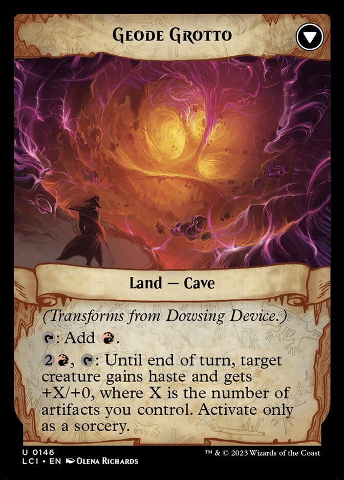 Dowsing Device // Geode Grotto, The Lost Caverns Of Ixalan Card Art